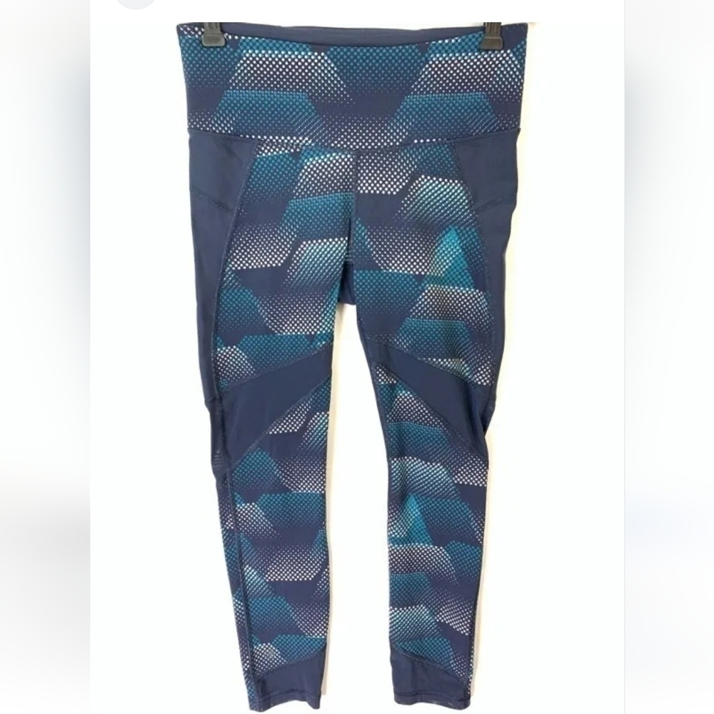 Athleta Kinetic Stealth Mesh Women's 7/8 Tight Leggins Stretch Multicolor Medium
